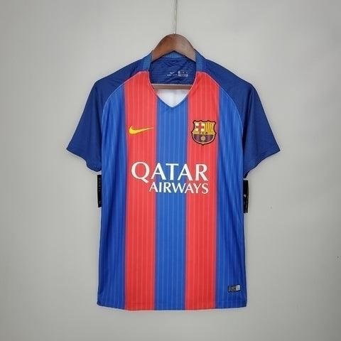 Camisa Barcelona Retrô 2016/2017 Azul e Vermelha - Nike - DA Sports Oficial