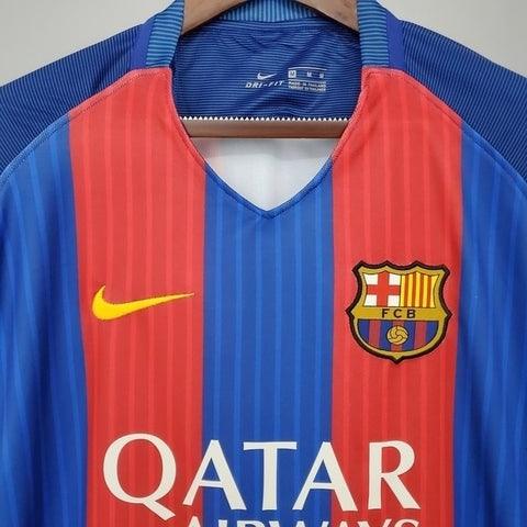 Camisa Barcelona Retrô 2016/2017 Azul e Vermelha - Nike - DA Sports Oficial