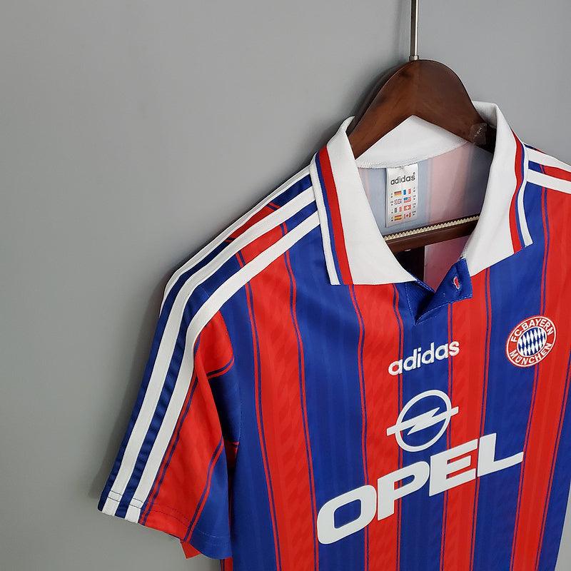 Camisa Bayern de Munique Retrô 1995/1997 Azul e Vermelha - Adidas - DA Sports Oficial