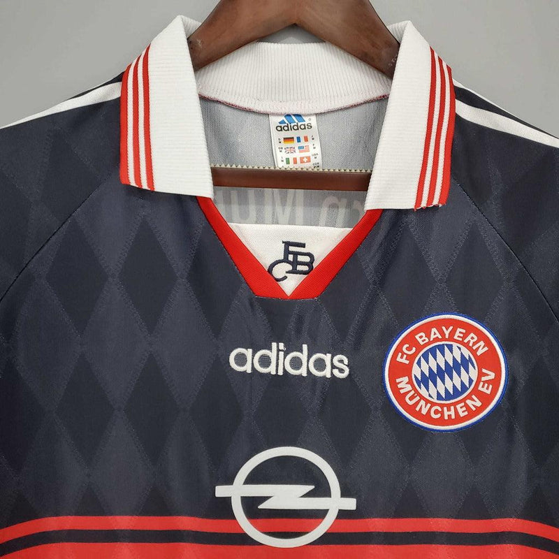 Camisa Bayern Retrô 1997/1999 Preta e Vermelha - Adidas - DA Sports Oficial