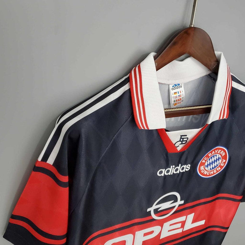 Camisa Bayern Retrô 1997/1999 Preta e Vermelha - Adidas - DA Sports Oficial