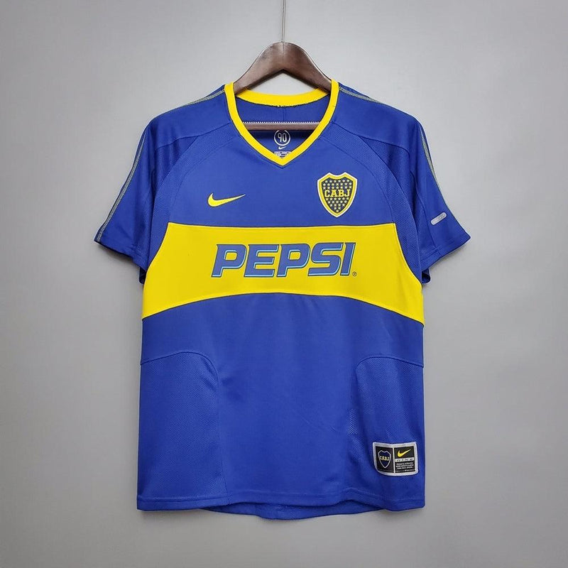 Camisa Boca Juniors Retrô 03/04 - Nike - Azul e Amarela - DA Sports Oficial