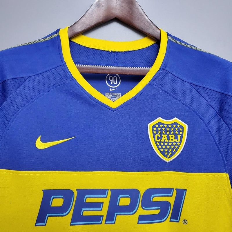 Camisa Boca Juniors Retrô 03/04 - Nike - Azul e Amarela - DA Sports Oficial