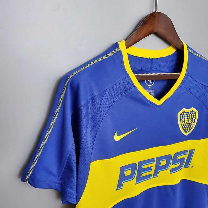 Camisa Boca Juniors Retrô 03/04 - Nike - Azul e Amarela - DA Sports Oficial