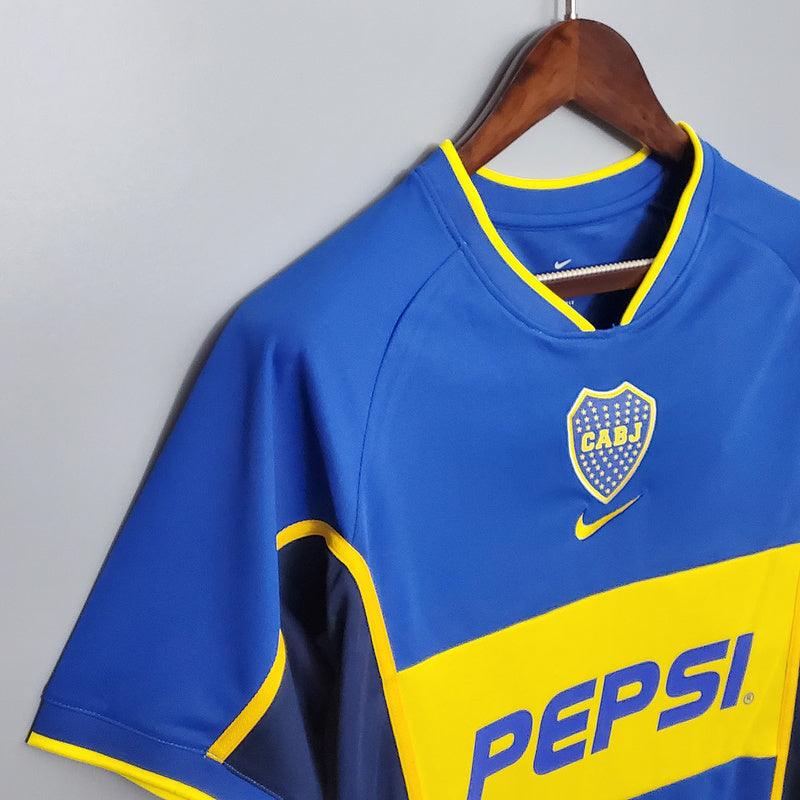 Camisa Boca Juniors Retrô 2002 Azul e Amarela - Nike - DA Sports Oficial