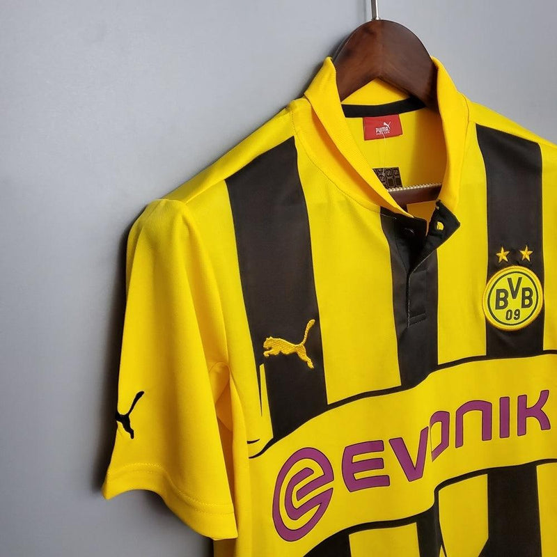 Camisa Borussia Dortmund Retrô 1213 - Puma - Amarela e Preta - DA Sports Oficial