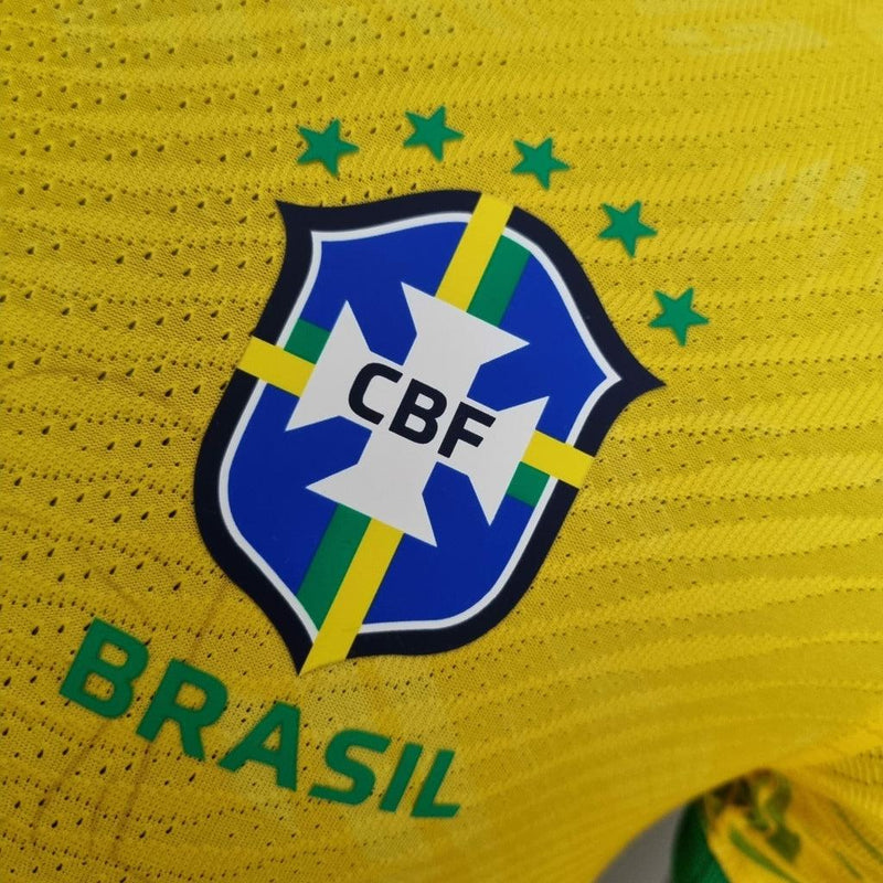 Camisa Brasil Edição Concept 2022 Amarela - Nike - Masculino Jogador - DA Sports Oficial