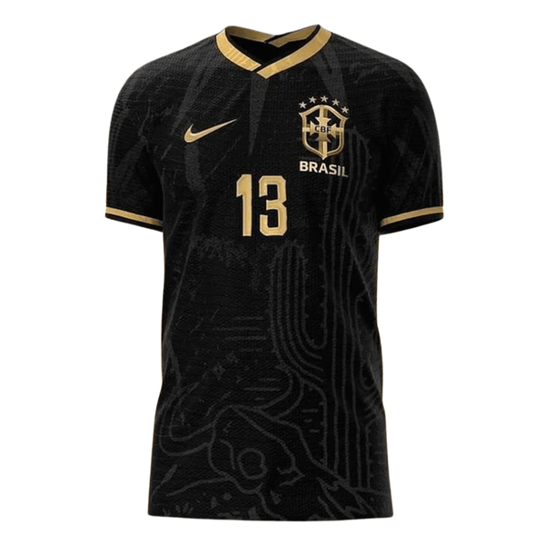 Camisa Brasil Edição Concept 2022 Preta - Nike - Masculino Jogador - DA Sports Oficial