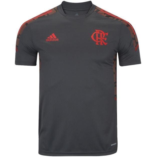 Camisa de Treino Flamengo 21/22 Adidas - Cinza - DA Sports Oficial