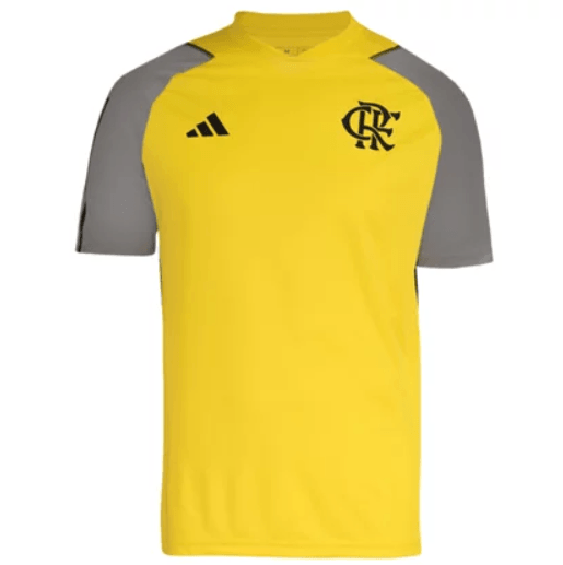 Camisa do Flamengo Pré Jogo 24/25 - Amarela com CInza - DA Sports Oficial