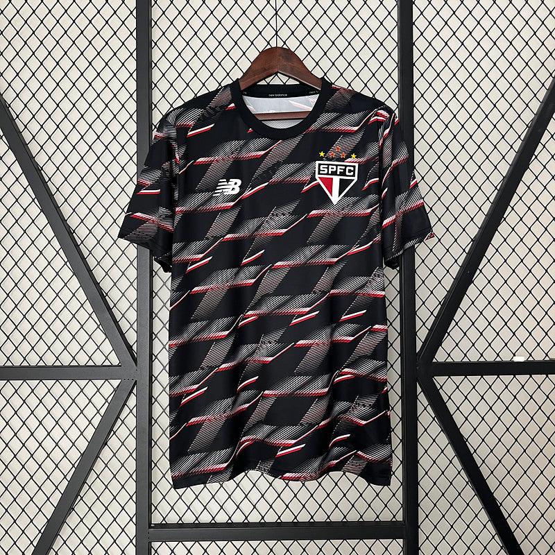 Camisa do São Paulo Pre Jogo 24/25 - Preto - DA Sports Oficial