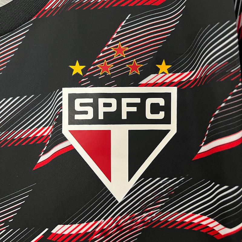 Camisa do São Paulo Pre Jogo 24/25 - Preto - DA Sports Oficial