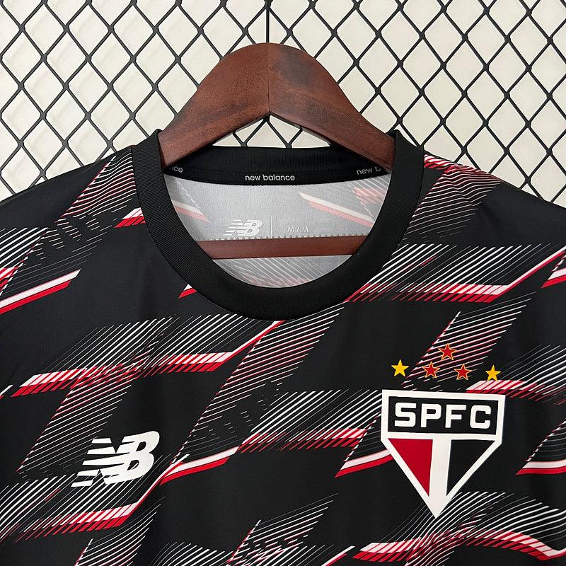 Camisa do São Paulo Pre Jogo 24/25 - Preto - DA Sports Oficial