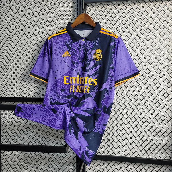 Camisa Edição Especial Real Madrid 23/24 Dragão roxo e preto - DA Sports Oficial