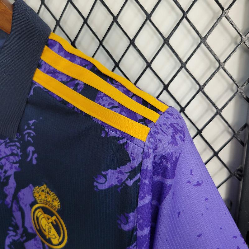 Camisa Edição Especial Real Madrid 23/24 Dragão roxo e preto - DA Sports Oficial