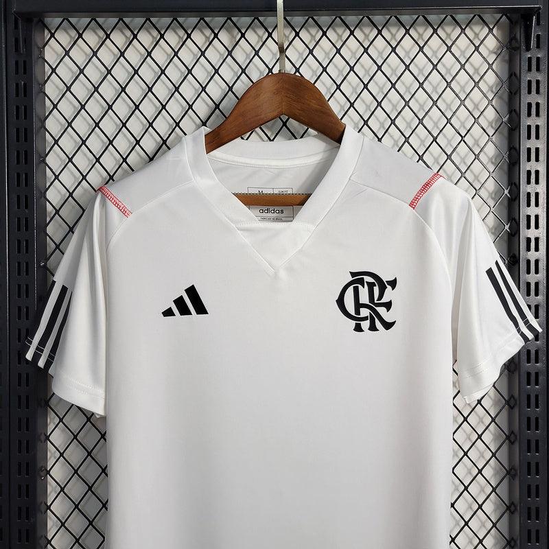 Camisa Feminina Flamengo 23/24 Adidas - Branca e preta - DA Sports Oficial