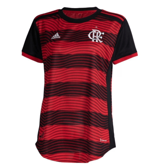 Camisa Feminina Flamengo I 22/23 Adidas - Rubro Negro - DA Sports Oficial