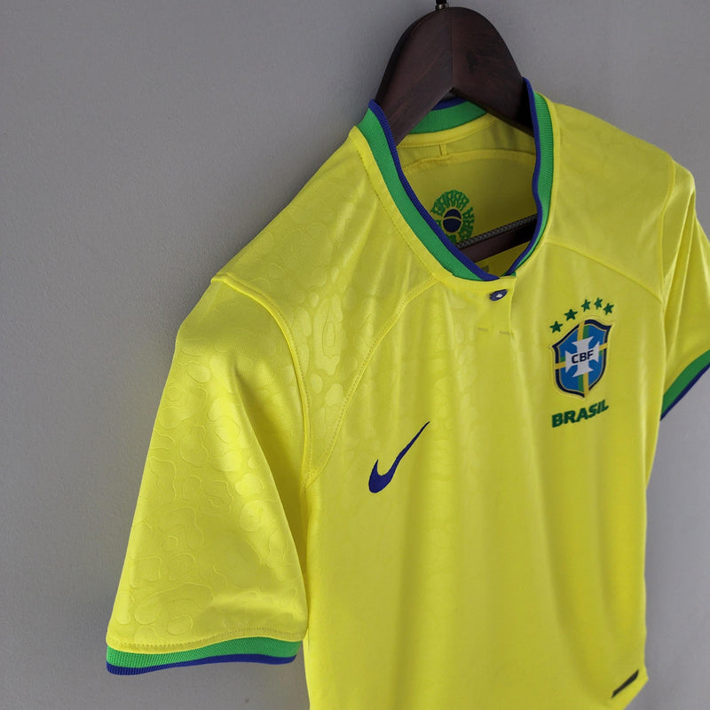 Camisa Feminina Seleção Brasil I 22/23 Nike - Amarelo - DA Sports Oficial