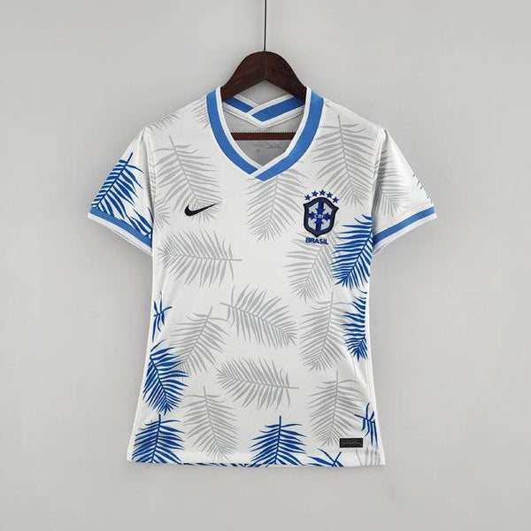 Camisa Feminina Seleção Brasil Nike - Branca - Conceito Floresta Amazônica - DA Sports Oficial