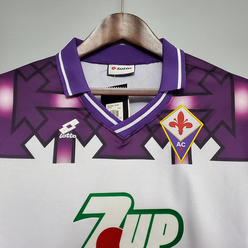 Camisa Fiorentina Retrô 1992/1993 Branca e Roxa - Lotto - DA Sports Oficial