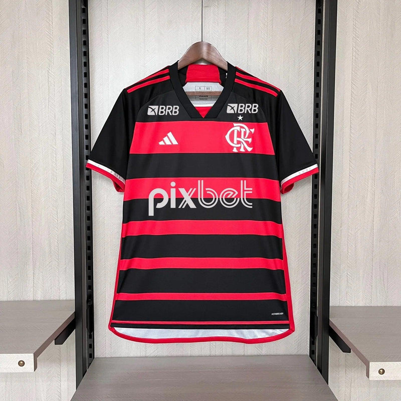 Camisa Flamengo Home 24/25 Torcedor Masculina - Todos os Patrocínios - DA Sports Oficial