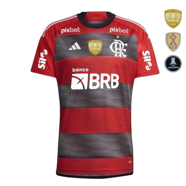 Camisa Flamengo I [Com Patrocínio] 23/24 Adidas - Rubro Negro - DA Sports Oficial