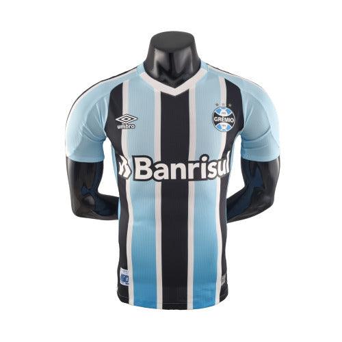 Camisa Grêmio I 22/23 - Preta, Branca e Azul - Umbro - Masculino Jogador - DA Sports Oficial