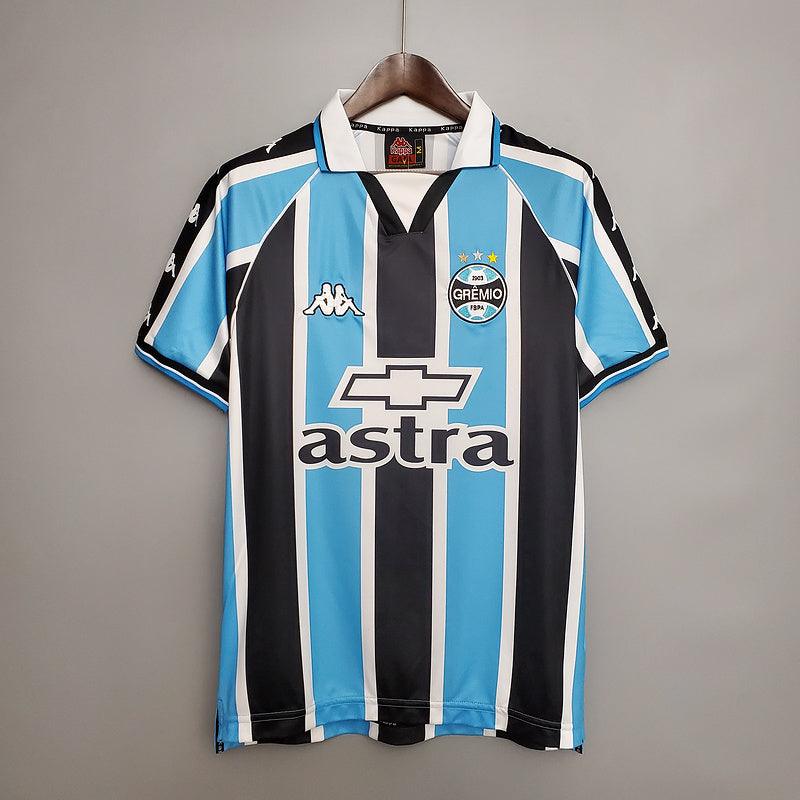 Camisa Grêmio Retrô 2000 Azul e Preta - Kappa - DA Sports Oficial