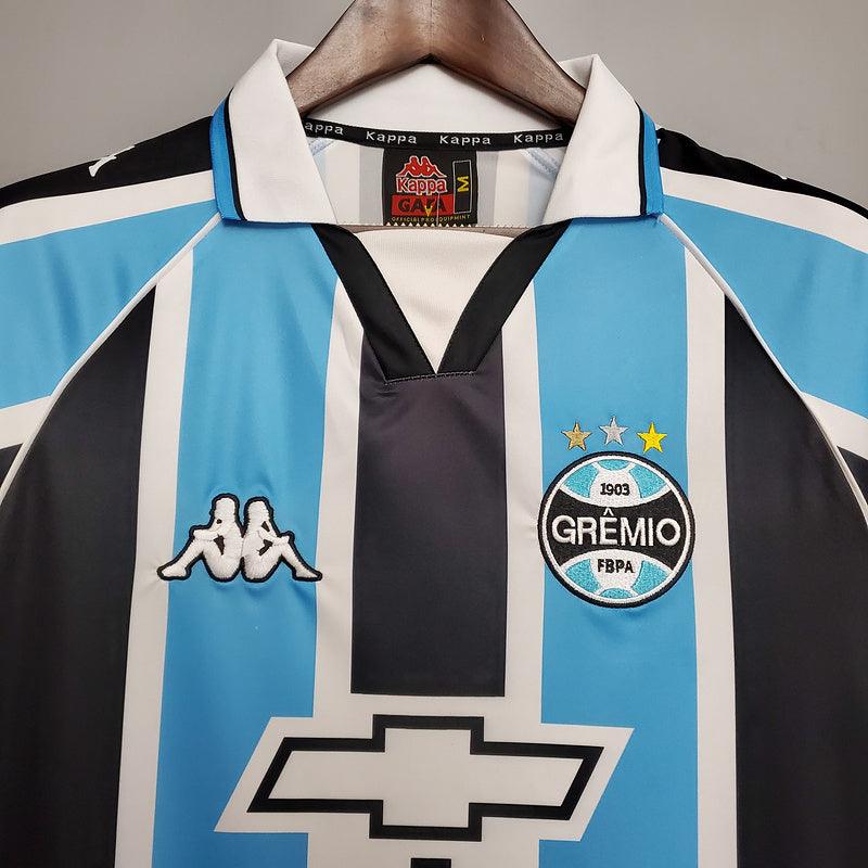 Camisa Grêmio Retrô 2000 Azul e Preta - Kappa - DA Sports Oficial