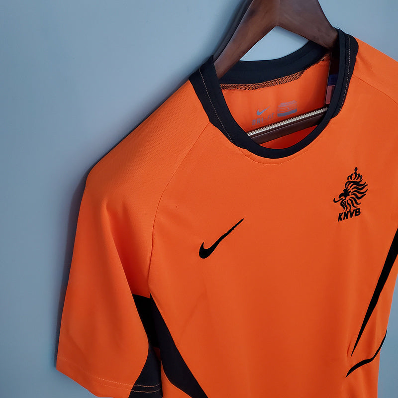Camiseta Holanda Retro 2002 - Laranja