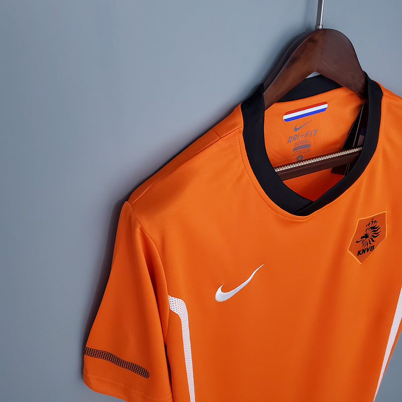 Camiseta Holanda Retro 2010 - Laranja