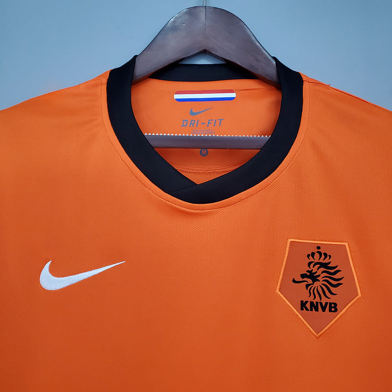 Camiseta Holanda Retro 2010 - Laranja