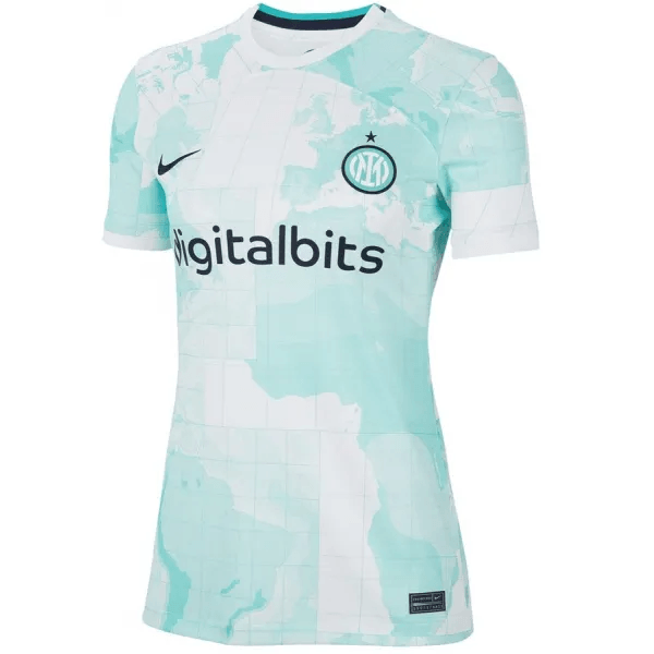 Camisa Inter de Milão Away 22/23 s/n° Torcedor Feminina - Branca e Azul - DA Sports Oficial