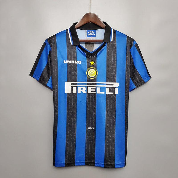 Camisa Inter de Milão Retrô 1997/1998 Azul e Preta - Umbro - DA Sports Oficial