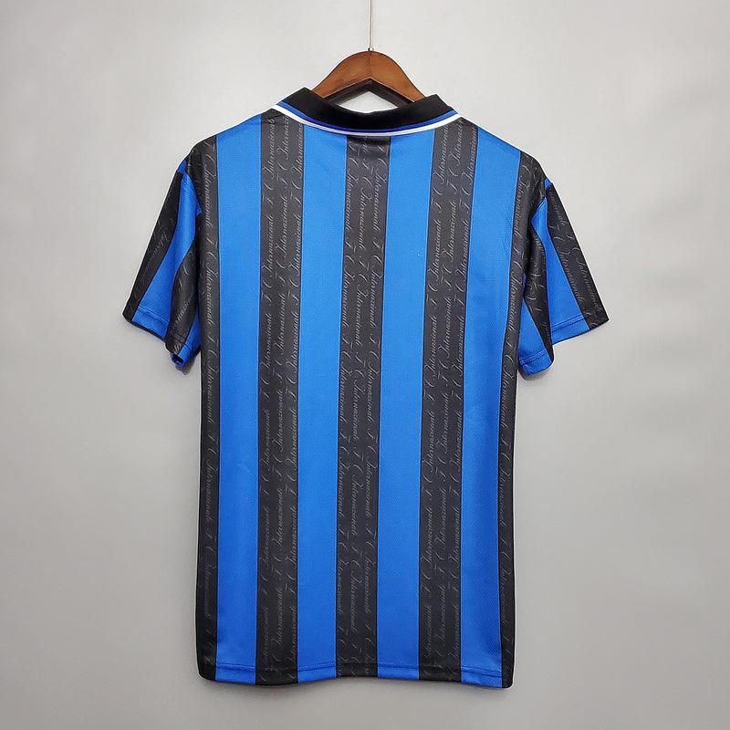 Camisa Inter de Milão Retrô 1997/1998 Azul e Preta - Umbro - DA Sports Oficial