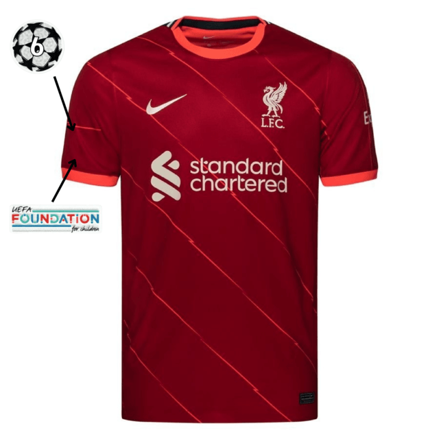 Camisa Liverpool I [UEFA Champions League] 21/22 Nike - Vermelho - DA Sports Oficial