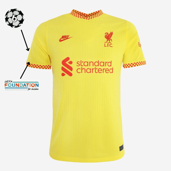 Camisa Liverpool III [UEFA Champions League] 21/22 Nike - Amarelo - DA Sports Oficial