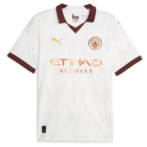 Camisa Manchester City Away 23/24 s/n° Torcedor Masculina - Branco - DA Sports Oficial