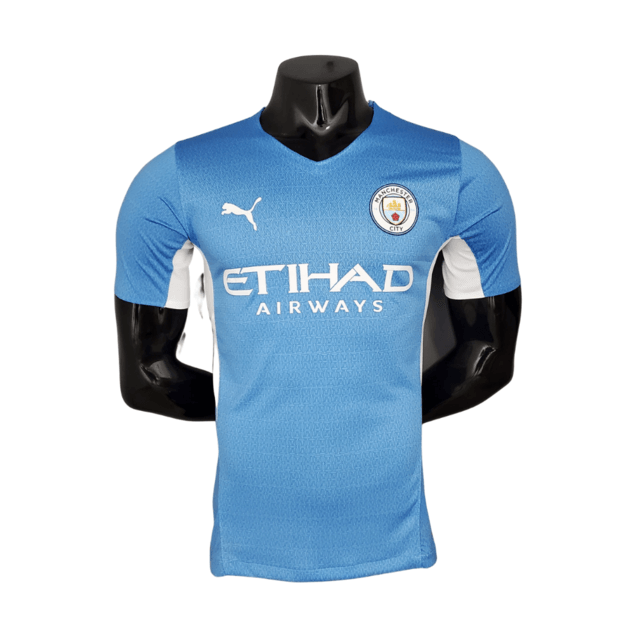 Camisa Manchester City I 21/22 - Azul - Puma - Masculino Jogador - DA Sports Oficial