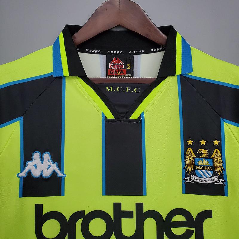 Camisa Manchester City Retrô 1998/1999 Amarela e Preta - Kappa - DA Sports Oficial