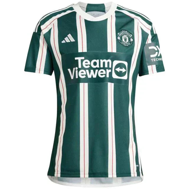 Camisa Manchester United Away 23/24 s/n° Torcedor Masculina - Branco e Verde - DA Sports Oficial