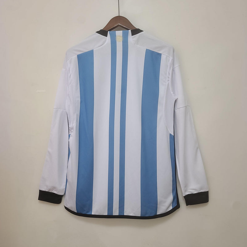 Camisa Manga Longa Argentina I 22/23 Adidas - Branco e Azul - DA Sports Oficial