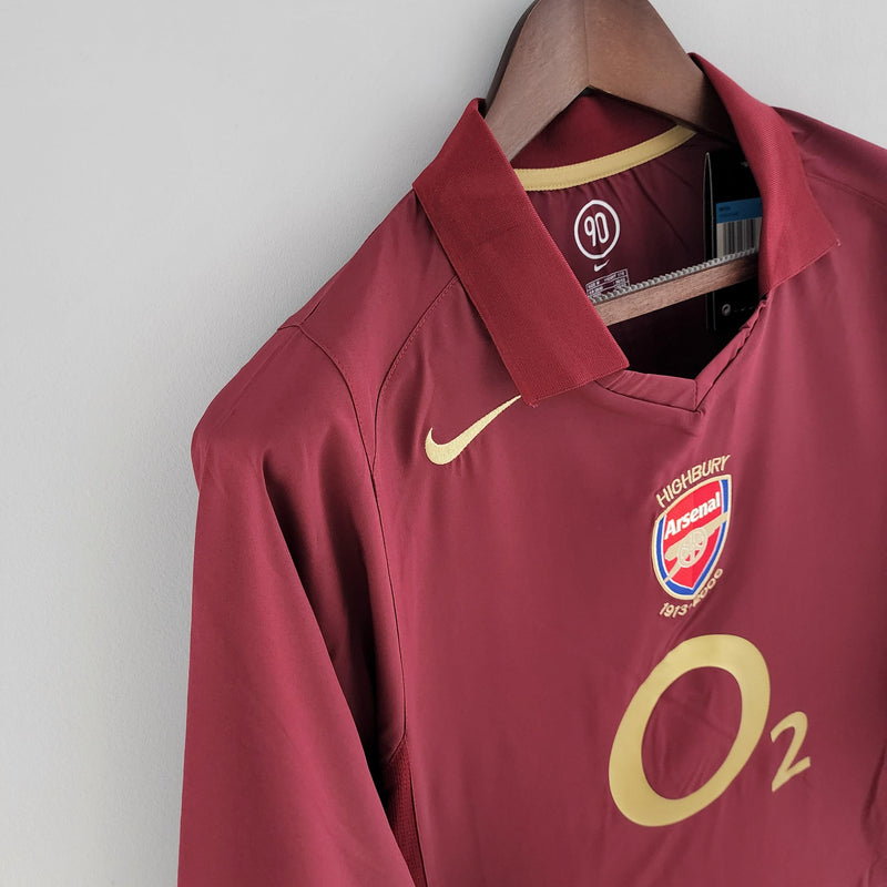 Camisa Manga Longa Arsenal 05/06 Nike - Bordo - DA Sports Oficial