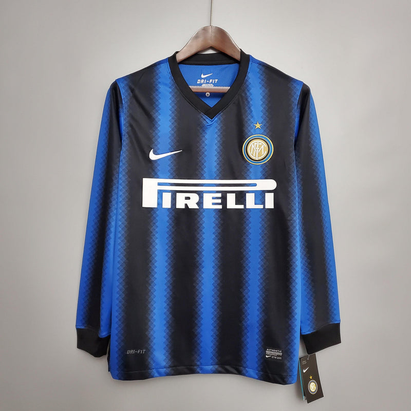 Camisa Manga Longa Inter de Milão I 10/11 Nike - Azul e Preto - DA Sports Oficial