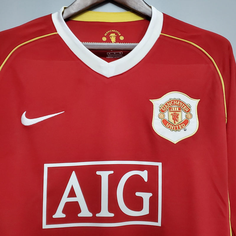 Camisa Manga Longa Manchester United 06/07 Nike - Vermelho - DA Sports Oficial