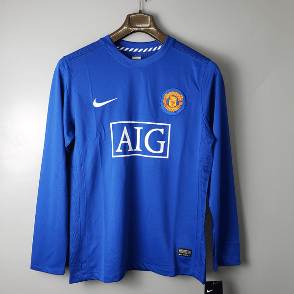 Camisa Manga Longa Manchester United 07/08 Nike - Azul - DA Sports Oficial