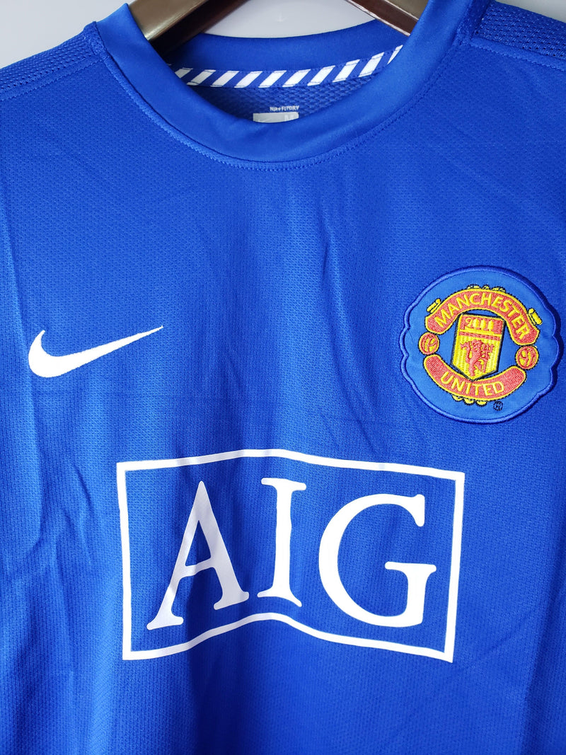 Camisa Manga Longa Manchester United 07/08 Nike - Azul - DA Sports Oficial