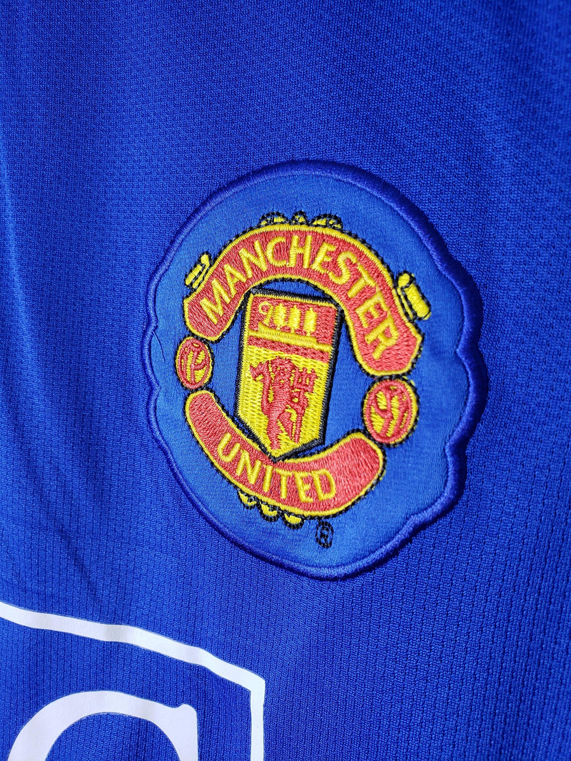 Camisa Manga Longa Manchester United 07/08 Nike - Azul - DA Sports Oficial