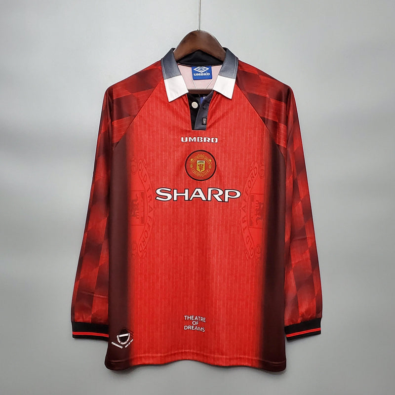 Camisa Manga Longa Manchester United 1996 Umbro - Vermelho - DA Sports Oficial