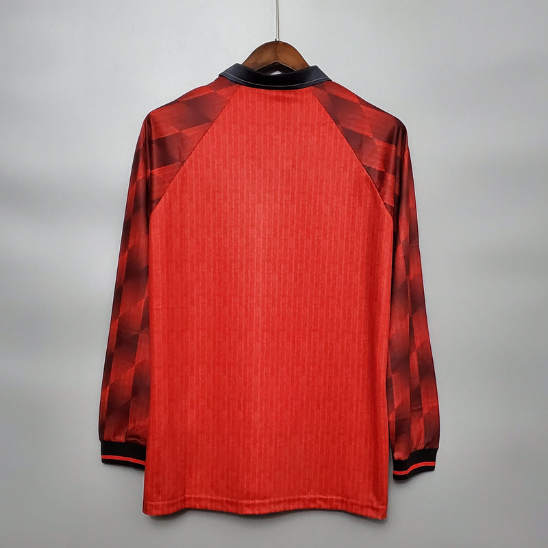 Camisa Manga Longa Manchester United 1996 Umbro - Vermelho - DA Sports Oficial